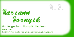 mariann hornyik business card